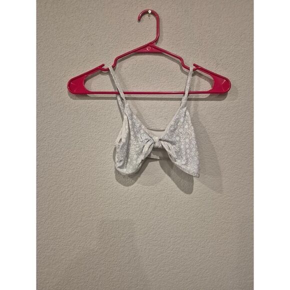 Nordstrom Little Girls Floral Tie Front Fully lined Bikini Set Size 10 White - Picture 2 of 7